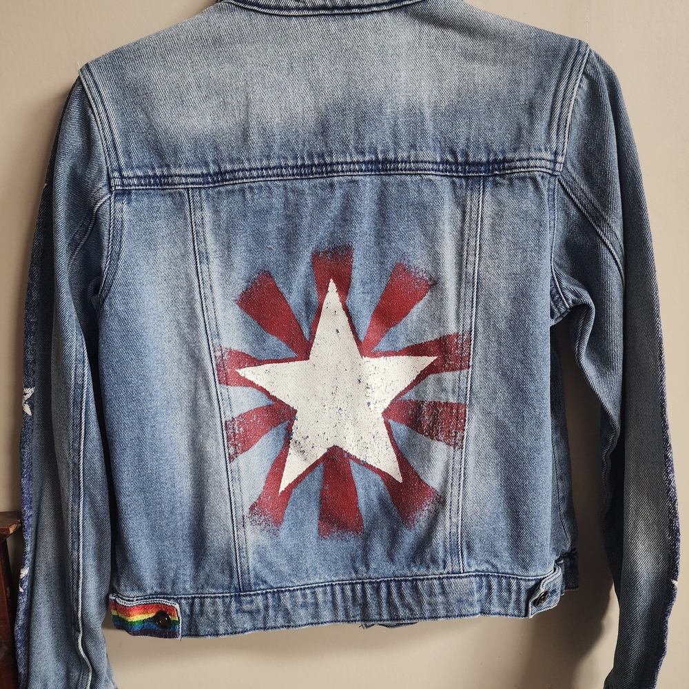 Marvel Denim Jacket With Rainbow Patch - image 4
